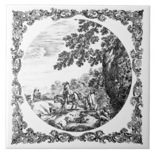 Landschaft im Landhausstil Vintage Delft Schwarz & Fliese
