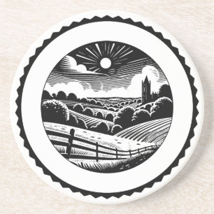 Landschaft im ländlichen Raum 02 Getränkeuntersetzer