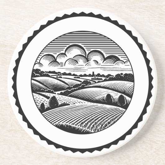 Landschaft im ländlichen Raum 04 Getränkeuntersetzer (Vorne)