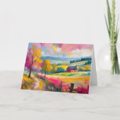 Landschaft im ländlichen Raum Moderne Abstrakte Ku Karte (Vorderseite)