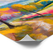 Landschaft im ländlichen Raum Moderne Abstrakte Ku Poster (Ecke)