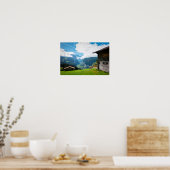 Landschaft im Lauterbrunnen Tal der Schweiz Poster (Küche)