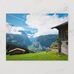 Landschaft im Lauterbrunnen Tal der Schweiz Postkarte