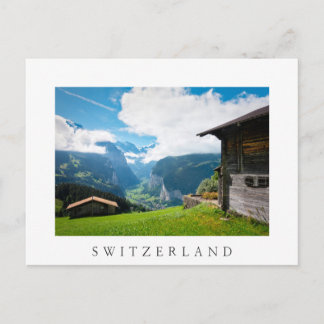 Landschaft im Lauterbrunnen Tal der Schweiz Postkarte