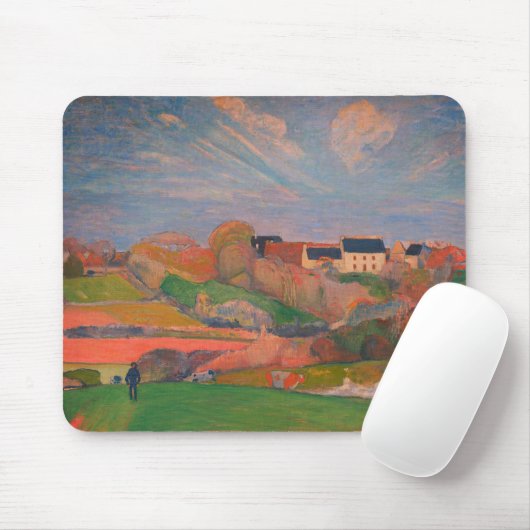 Landschaft im Pouldu von Gauguin: Mousepad (Mit Mouse)