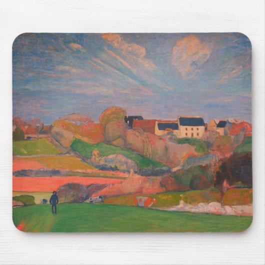 Landschaft im Pouldu von Gauguin: Mousepad (Vorne)