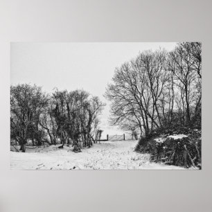 Landschaft im Schnee Poster