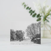 Landschaft im Schnee Postkarte (Stehend Vorderseite)