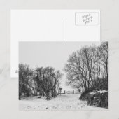 Landschaft im Schnee Postkarte (Vorne/Hinten)