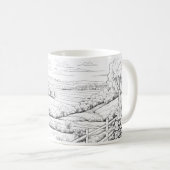 Landschaft im Skizzenstil Kaffeetasse (VorderseiteRechts)