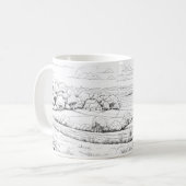 Landschaft im Skizzenstil Kaffeetasse (Vorderseite Links)