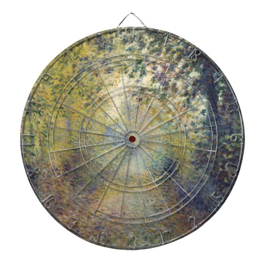 Landschaft im Wald (von Pierre-Auguste Renoir) Dartscheibe (vorne)