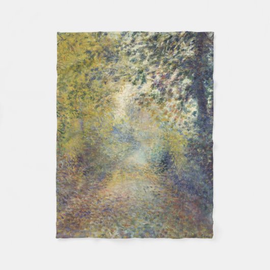Landschaft im Wald (von Pierre-Auguste Renoir) Fleecedecke (Vorderseite)