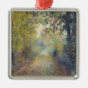 Landschaft im Wald (von Pierre-Auguste Renoir) Ornament Aus Metall