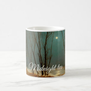 Landschaft im Winter bei Mondschein von Carl Blech Kaffeetasse