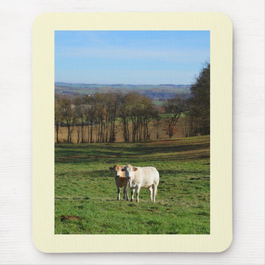 Landschaft im Winter, Frankreich Mousepad (Vorne)