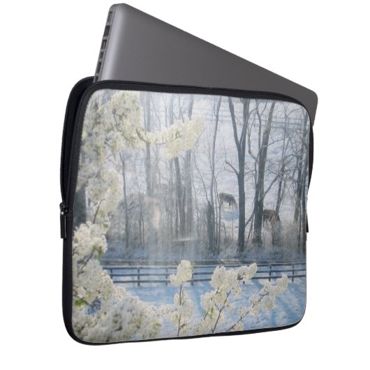 Landschaft im Winter Laptopschutzhülle (Vorne Rechts)