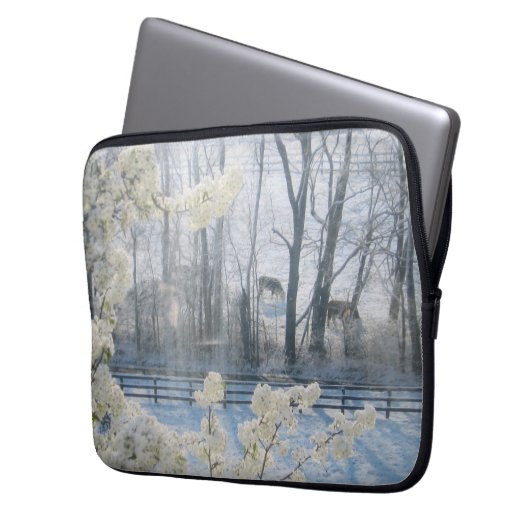Landschaft im Winter Laptopschutzhülle (Vorderseite Links)