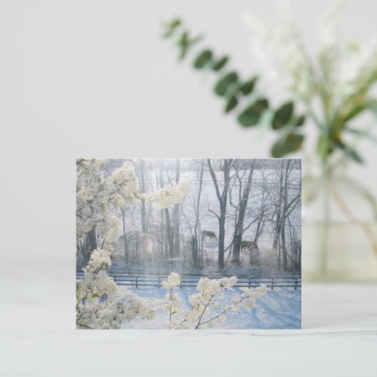 Landschaft im Winter Postkarte (Stehend Vorderseite)