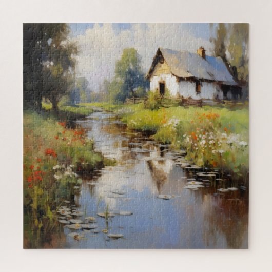 Landschaft Impressionismus Puzzle (Vertikal)