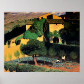 Landschaft in Cagnes, Kunstmalerei, Poster (Vorne)