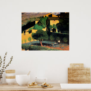 Landschaft in Cagnes, Kunstmalerei, Poster