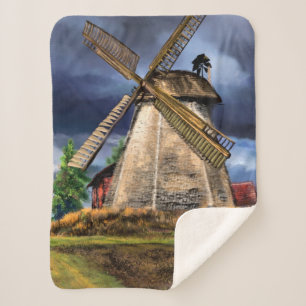 Landschaft in den Niederlanden Sherpa Blanket Sherpadecke