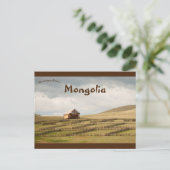 Landschaft in der Mongolei Postkarte (Stehend Vorderseite)