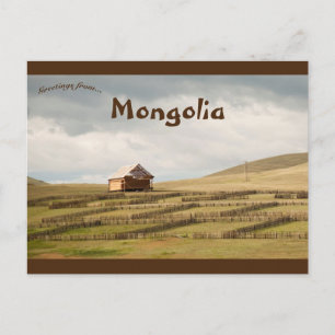 Landschaft in der Mongolei Postkarte