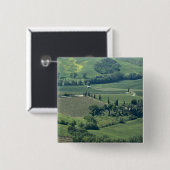 Landschaft in der Nähe von Montepulciano, Val d'Or Button (Vorne & Hinten)