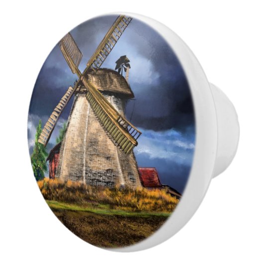 Landschaft in der niederländischen Keramik Knob Keramikknauf (Rechts)