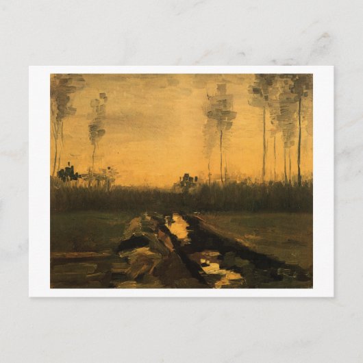 Landschaft in Dusk, Van Gogh Fine Art Postkarte (Vorderseite)