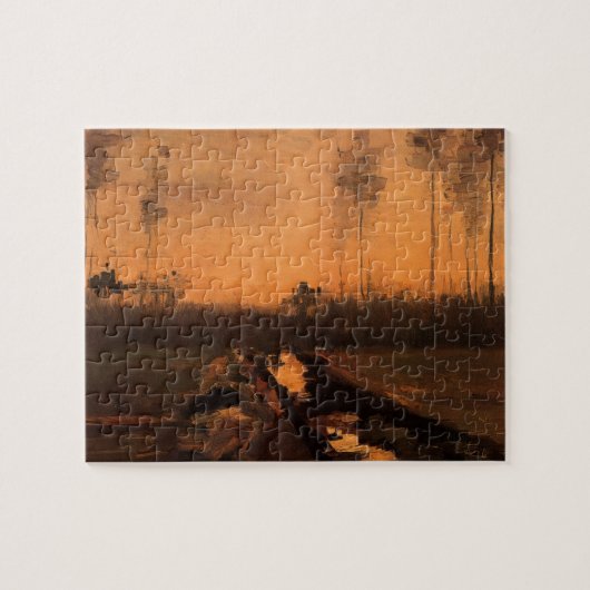 Landschaft in Dusk von Vincent van Gogh Puzzle (Horizontal)