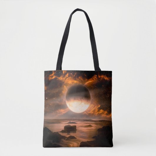 Landschaft in fantasievoller Alien mit flammendem Tasche (Vorderseite)