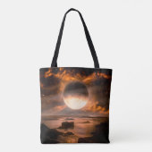 Landschaft in fantasievoller Alien mit flammendem Tasche (Rückseite)