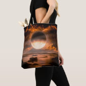 Landschaft in fantasievoller Alien mit flammendem Tasche (Von Nahem)