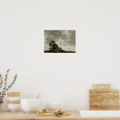 Landschaft in Hampstead, Baumwolken und Sturmwolke Poster (Küche)