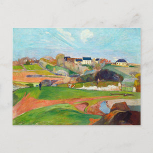 Landschaft in Le Pouldu von Paul Gauguin Postkarte