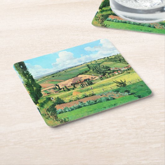 Landschaft in Les Patios, Pontoise, berühmtes Bild Rechteckiger Pappuntersetzer (angewinkelt)