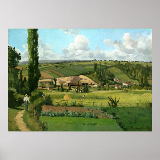 Landschaft in Les Pâtis von Camille Pissarro Poster (Vorne)