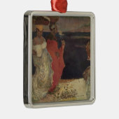 Landschaft in Martinique Silbernes Ornament (Rechts)