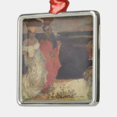 Landschaft in Martinique Silbernes Ornament (Links)