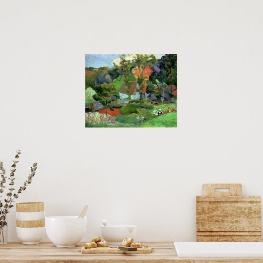 Landschaft in Pont Aven, 1888 Poster (Küche)