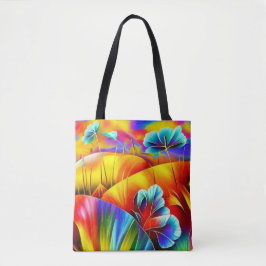 Landschaft in Regenbogenfarben Tasche