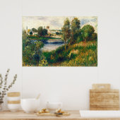Landschaft in Vétheuil - Auguste Renoir Kunst, Kul Poster (Küche)