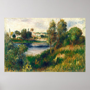 Landschaft in Vétheuil - Auguste Renoir Kunst, Kul Poster