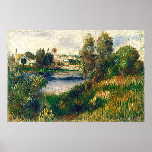 Landschaft in Vétheuil - Auguste Renoir Kunst, Kul Poster (Vorne)