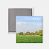 Landschaft in Wallonien, Provinz Liege Magnet (Vorderseite/Rückseite)