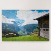Landschaft in Wengen in der Schweiz Puzzle (Horizontal)
