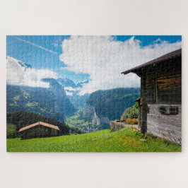 Landschaft in Wengen in der Schweiz Puzzle